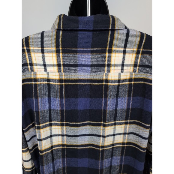 Madewell Flannel Oversized Ex-Boyfriend Shirt Blue Plaid Size Small Women's NWT - Picture 5 of 7
